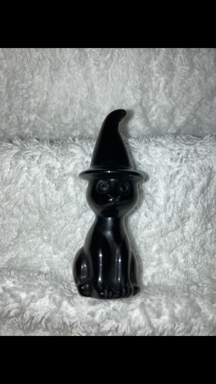 Obsidian Witch Cat
