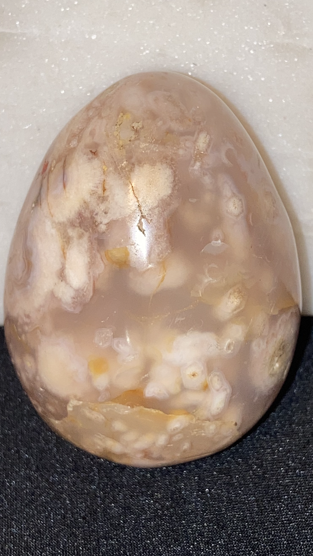 Large Flower Agate Egg
