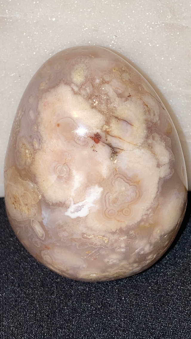 Large Flower Agate Egg