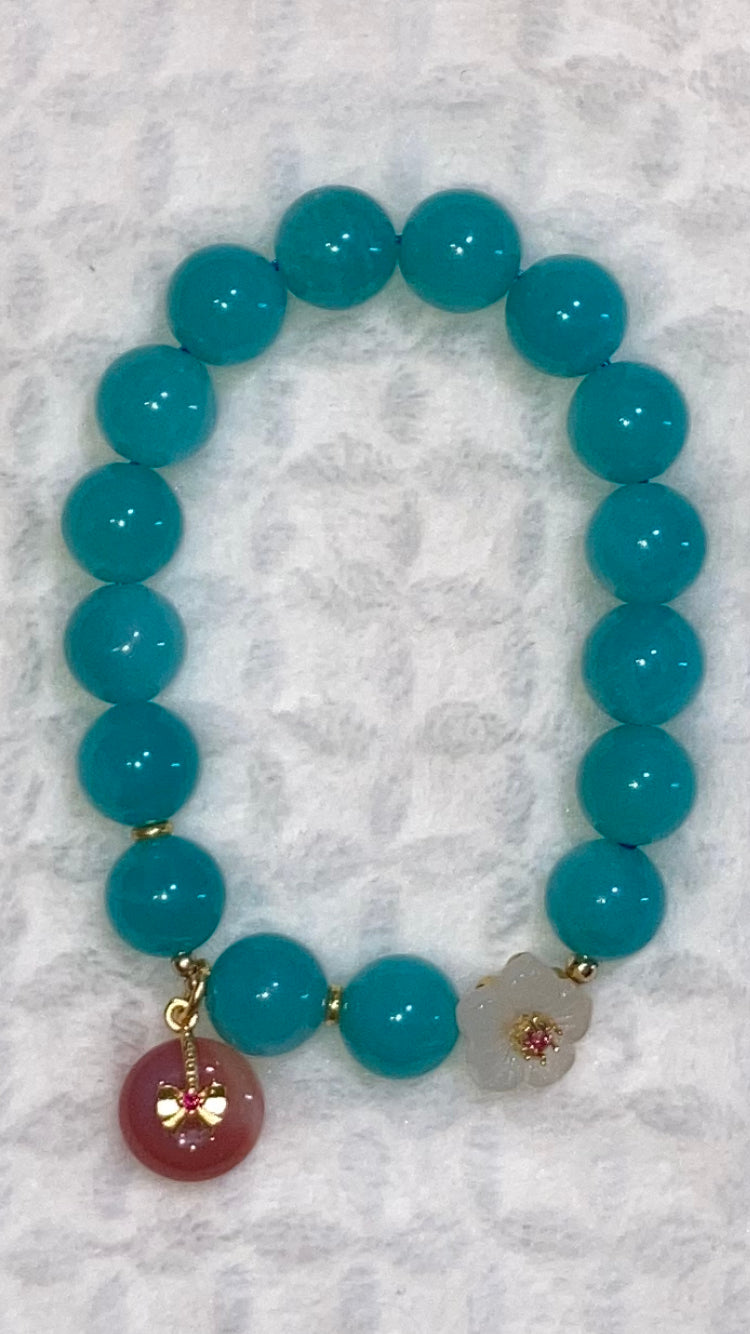 Amazonite 10mm Charm Bracelet