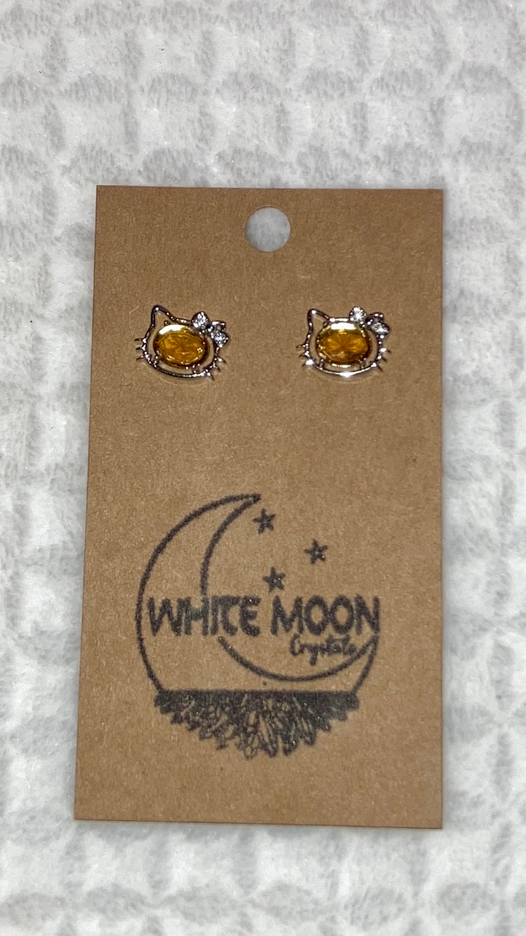 Citrine Kitty Earrings