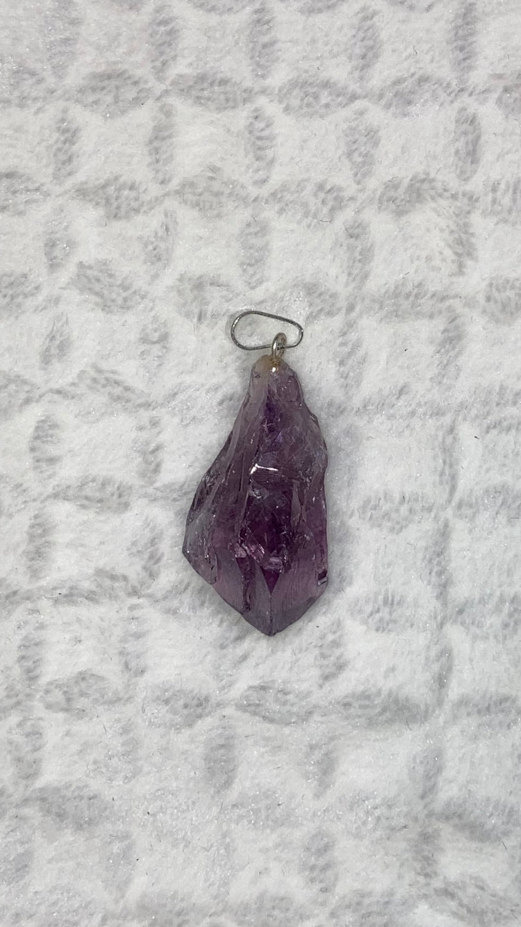 Amethyst Raw Pendant