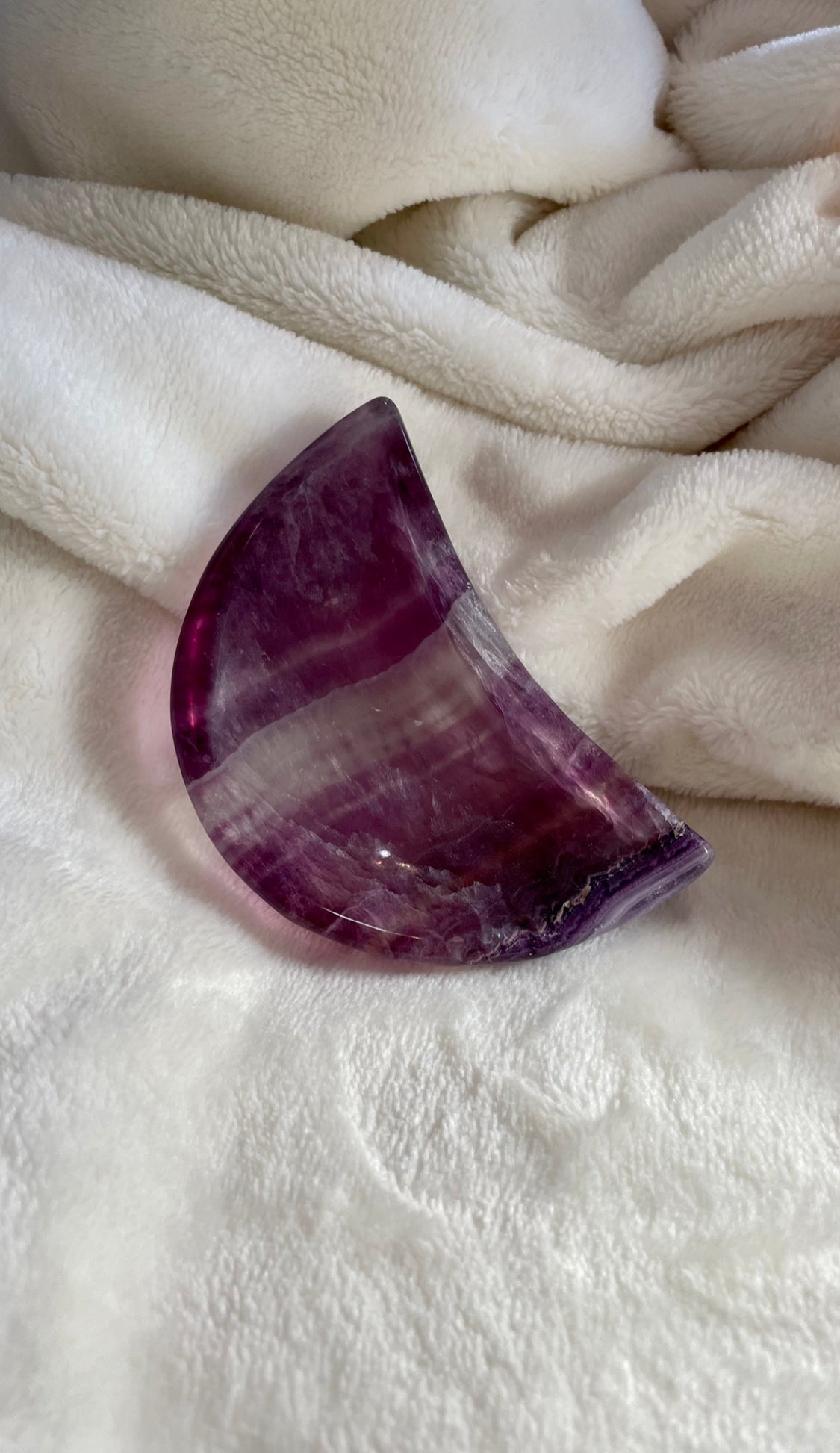 Small Purple Fluorite Moon Bowl