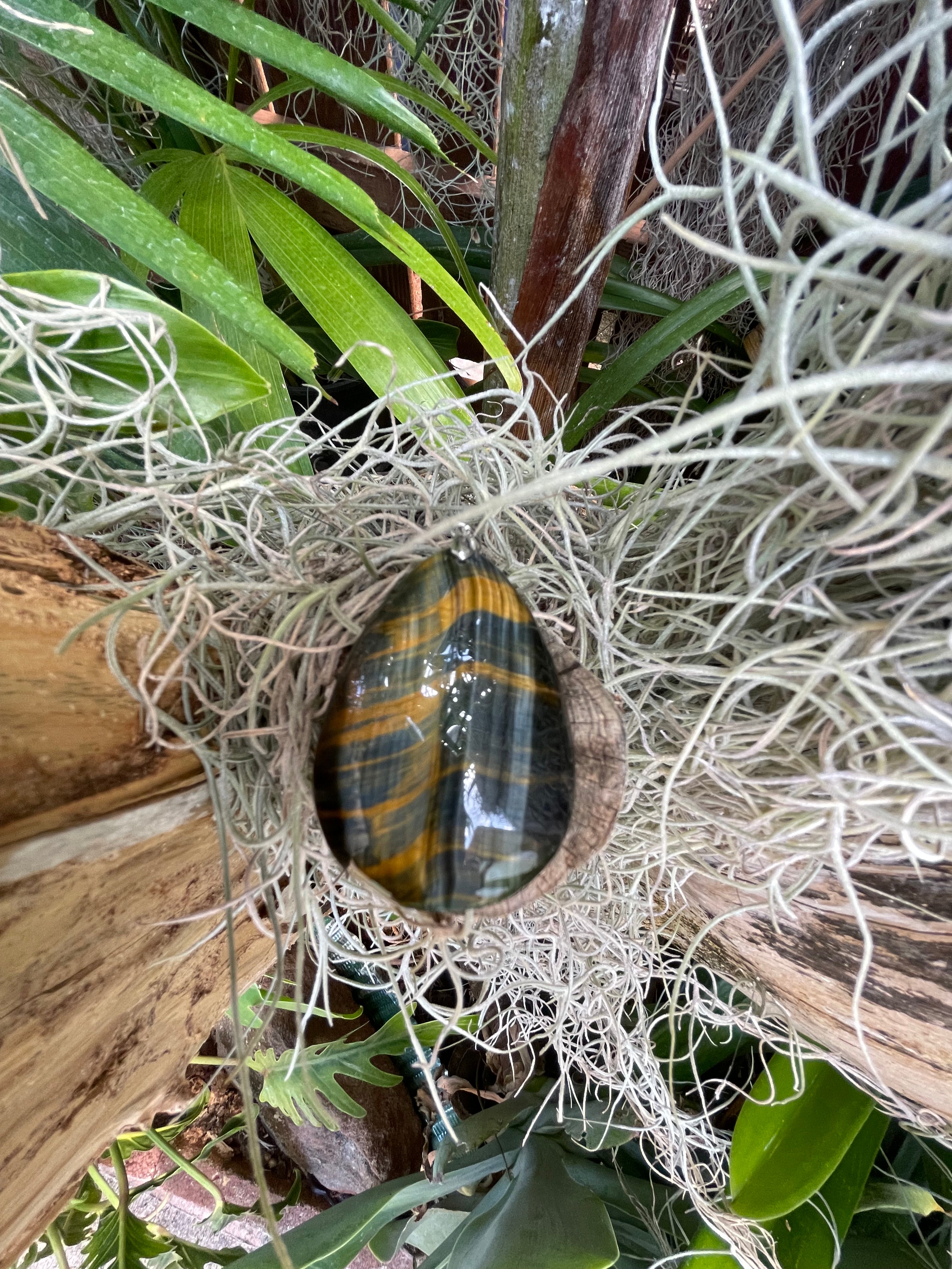 Tigers Eye Tear Drop Pendant