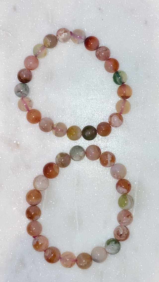 Green Flower Carnelian Agate