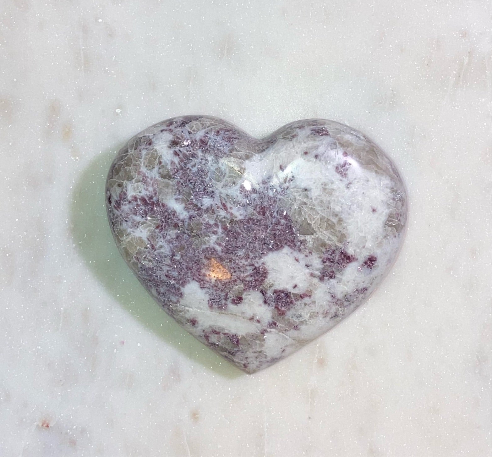 Large Lepidolite Heart