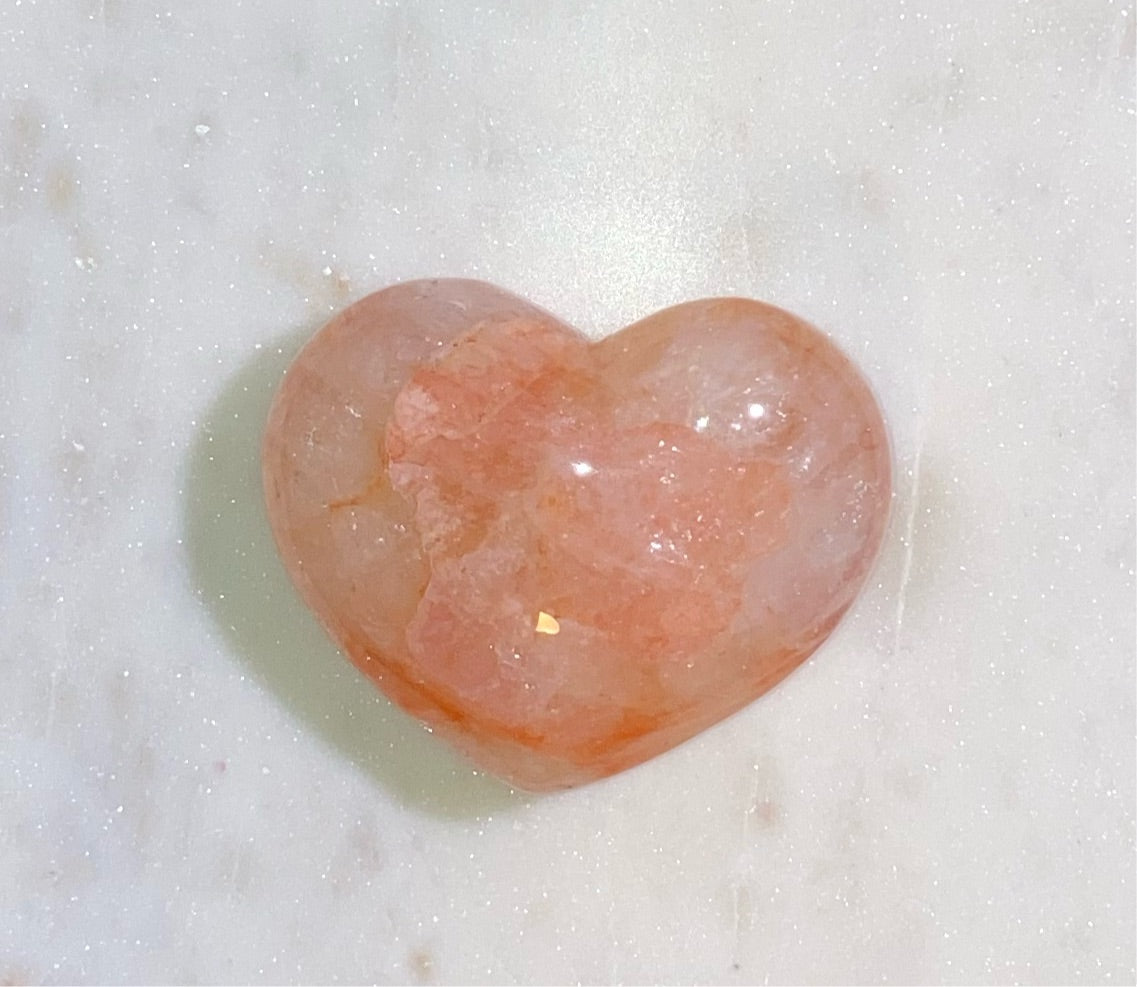 Fire Quartz Puffy Heart