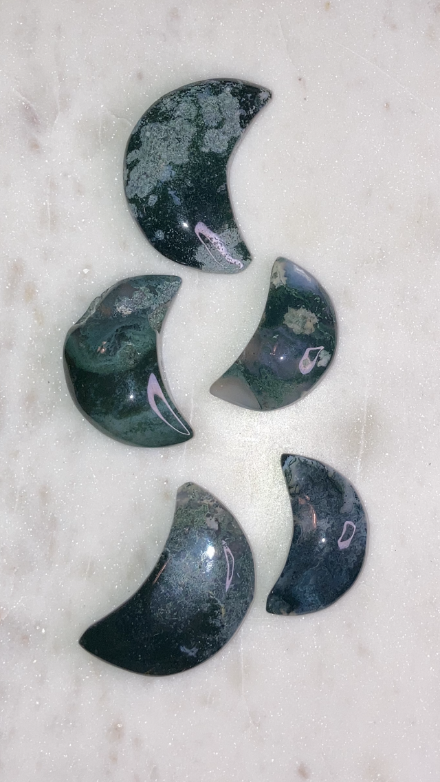 Moss Agate Moons