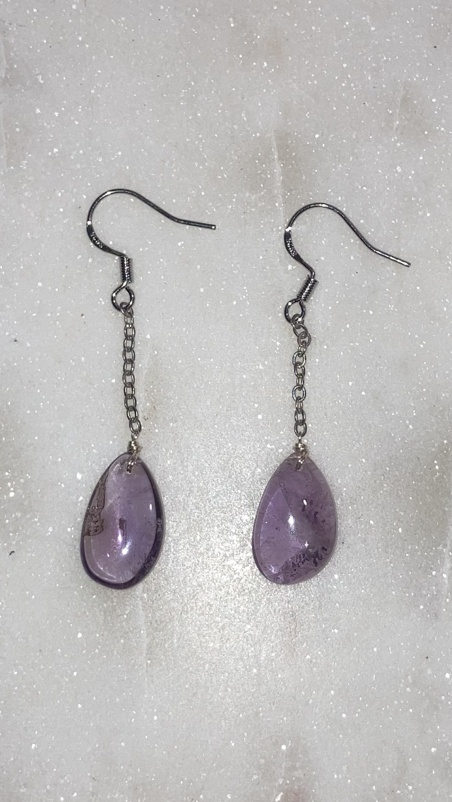 Amethyst Dangle Earrings Earrings