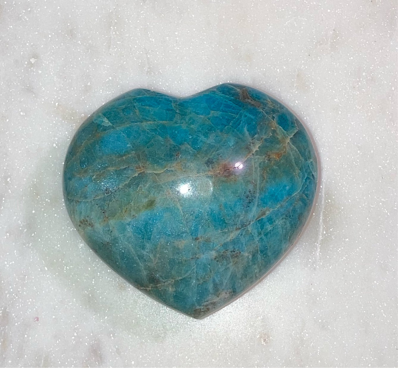 Blue Apatite Puffy Heart