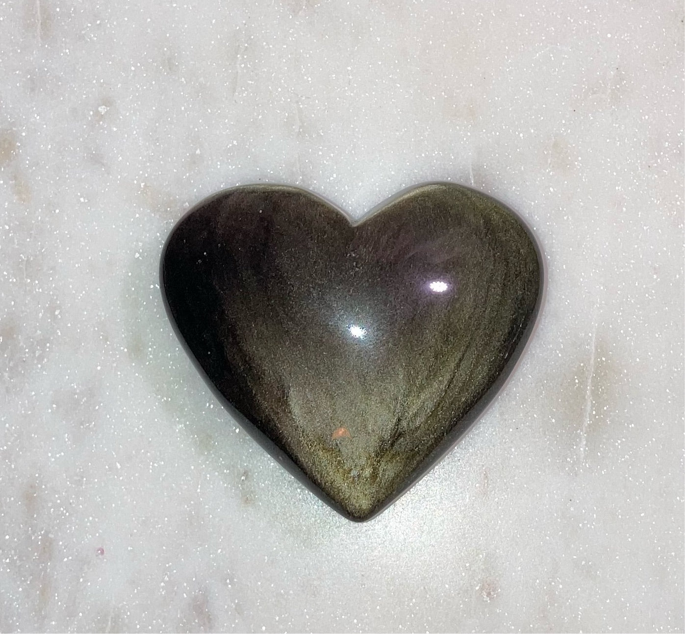 Golden Sheen Obsidian Heart