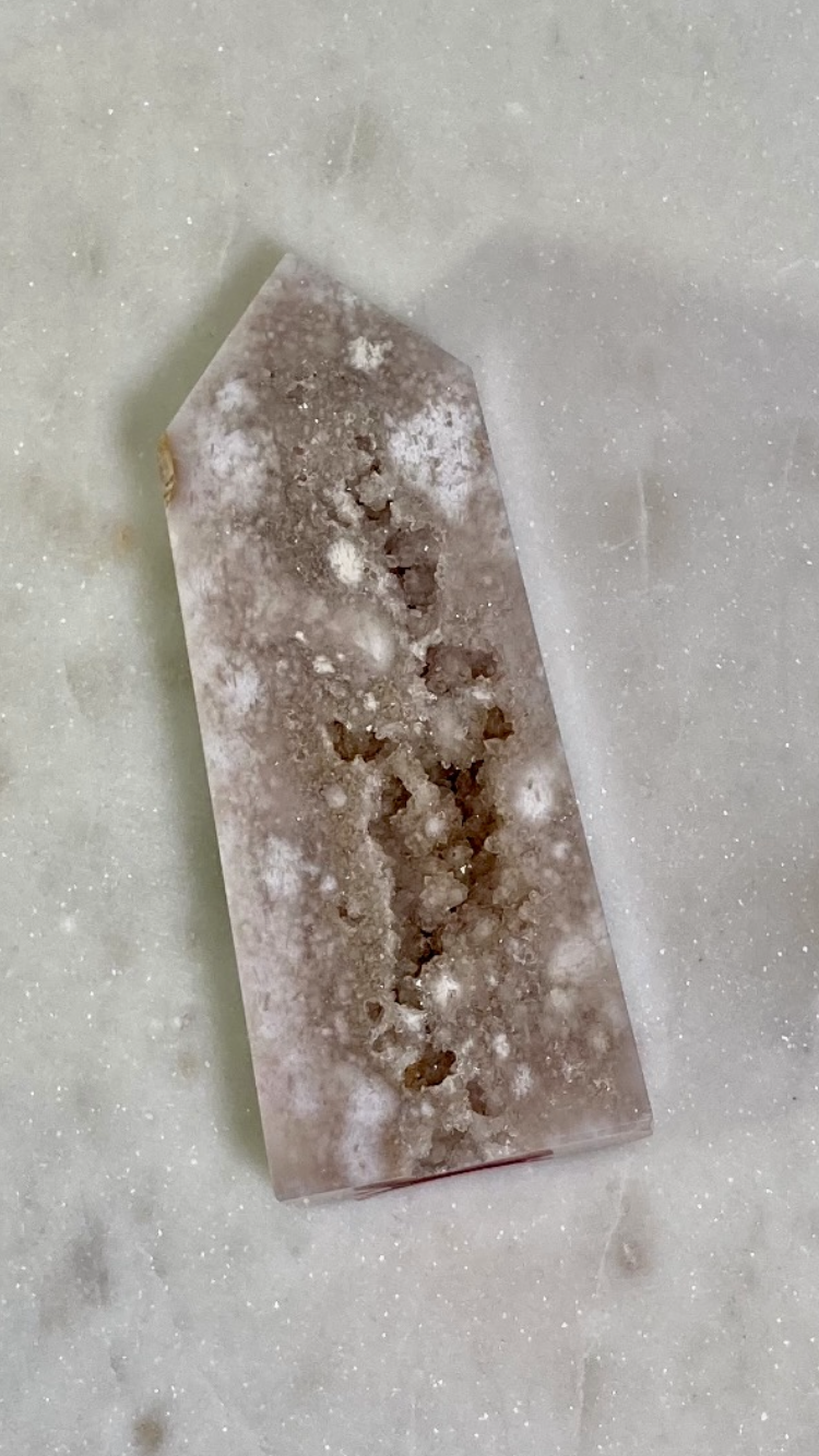 Pink Amethyst Druzy Point