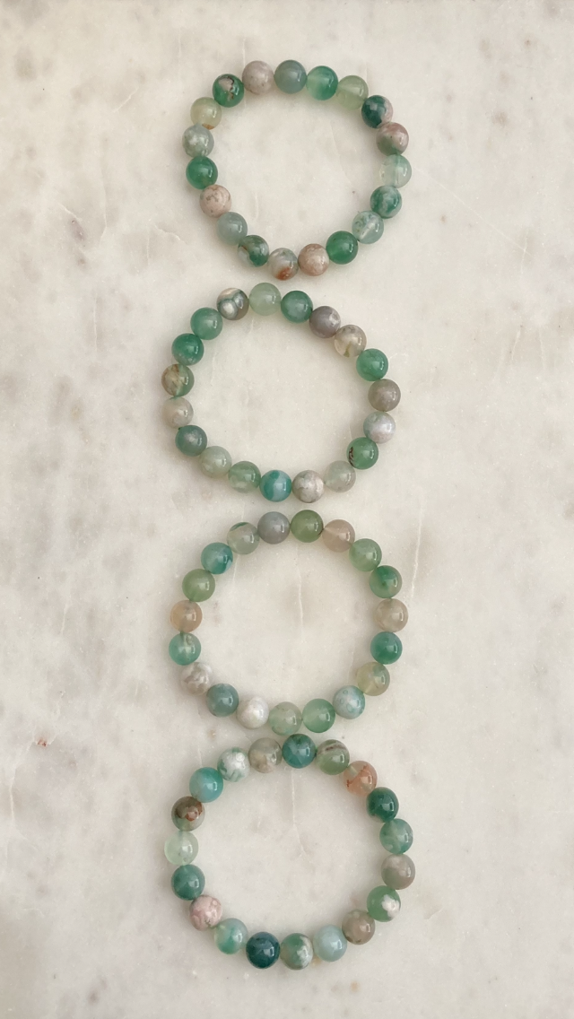 Green Flower Agate