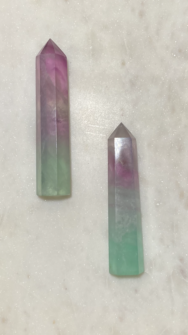 Watermelon Fluorite Point