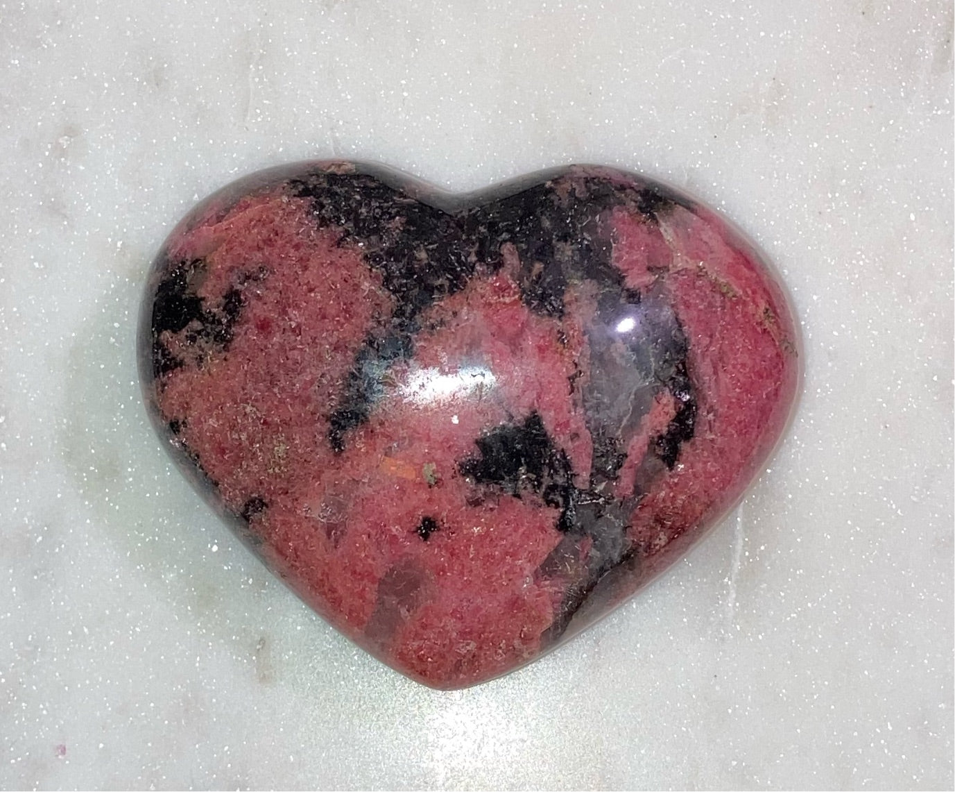 Rhodonite Puffy Heart