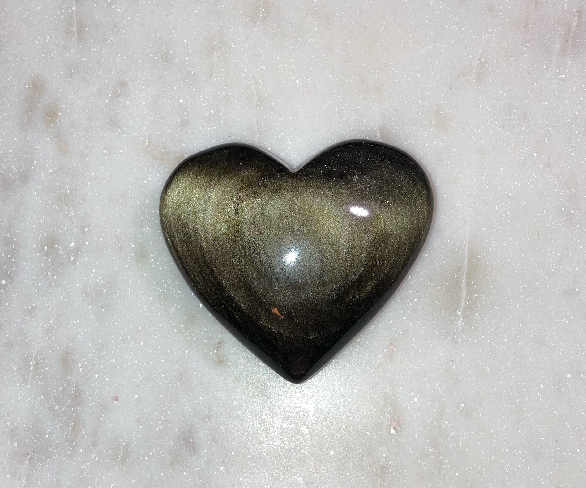 Golden Sheen Obsidian Heart