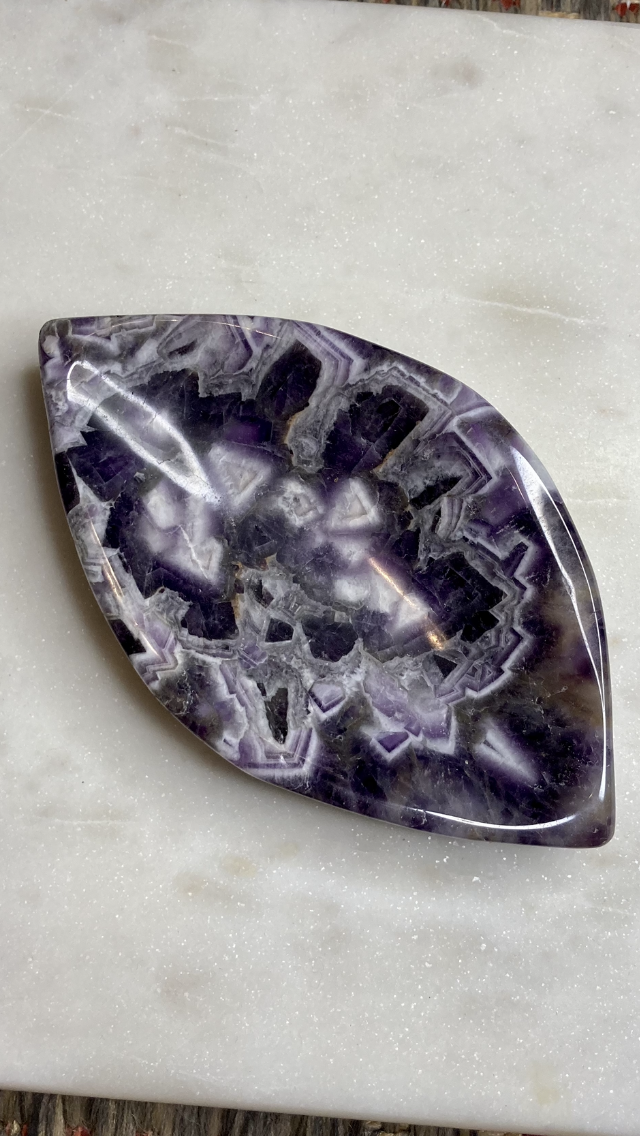 Chevron Amethyst Bowl