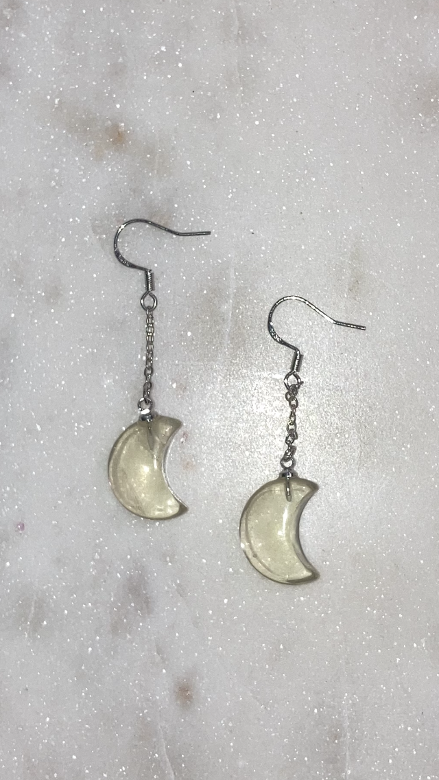 Citrine Moon Dangle Earrings