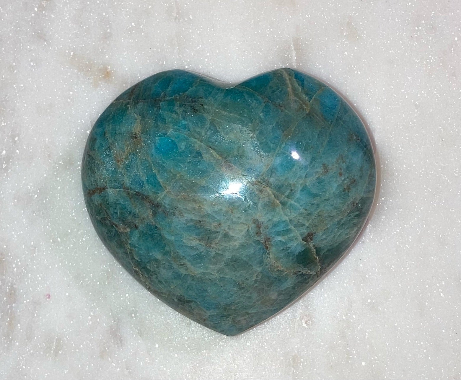 Blue Apatite Puffy Heart